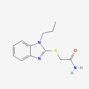 molecular formula C12H15N3OS B5169755 2-[(1-propyl-1H-benzimidazol-2-yl)thio]acetamide 