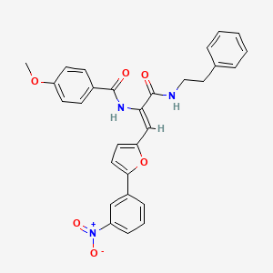 molecular formula C29H25N3O6 B5169757 4-methoxy-N-(2-[5-(3-nitrophenyl)-2-furyl]-1-{[(2-phenylethyl)amino]carbonyl}vinyl)benzamide 