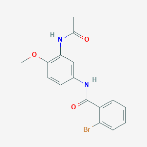 molecular formula C16H15BrN2O3 B5169789 N-[3-(acetylamino)-4-methoxyphenyl]-2-bromobenzamide 