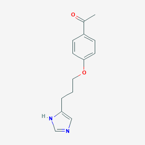 molecular formula C14H16N2O2 B516982 (4-(3-(1H-Imidazol-4-yl)propyloxy)phenyl)ethanone 