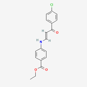 molecular formula C18H16ClNO3 B5169828 ethyl 4-{[3-(4-chlorophenyl)-3-oxo-1-propen-1-yl]amino}benzoate 