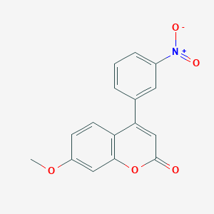 molecular formula C16H11NO5 B5169848 7-methoxy-4-(3-nitrophenyl)-2H-chromen-2-one 