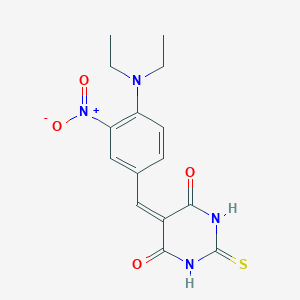 molecular formula C15H16N4O4S B5169878 5-[4-(diethylamino)-3-nitrobenzylidene]-2-thioxodihydro-4,6(1H,5H)-pyrimidinedione 