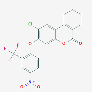 molecular formula C20H13ClF3NO5 B5169888 2-chloro-3-[4-nitro-2-(trifluoromethyl)phenoxy]-7,8,9,10-tetrahydro-6H-benzo[c]chromen-6-one 