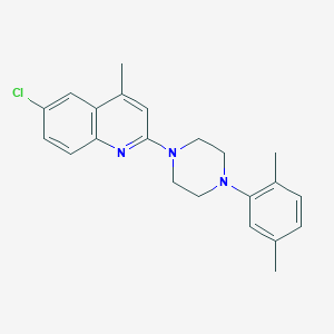 molecular formula C22H24ClN3 B5169901 6-chloro-2-[4-(2,5-dimethylphenyl)-1-piperazinyl]-4-methylquinoline 