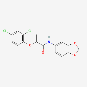 molecular formula C16H13Cl2NO4 B5169925 N-1,3-benzodioxol-5-yl-2-(2,4-dichlorophenoxy)propanamide 