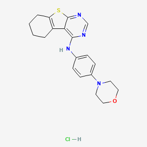 molecular formula C20H23ClN4OS B5169932 N-[4-(4-morpholinyl)phenyl]-5,6,7,8-tetrahydro[1]benzothieno[2,3-d]pyrimidin-4-amine hydrochloride 