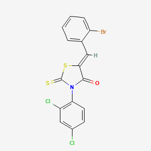 molecular formula C16H8BrCl2NOS2 B5169970 5-(2-bromobenzylidene)-3-(2,4-dichlorophenyl)-2-thioxo-1,3-thiazolidin-4-one 
