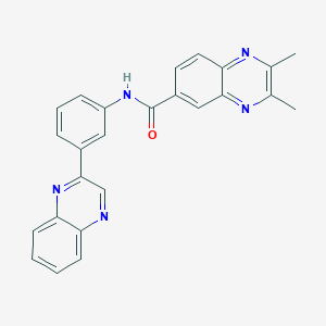 2,3-dimethyl-N-[3-(2-quinoxalinyl)phenyl]-6-quinoxalinecarboxamide