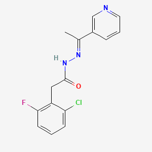 molecular formula C15H13ClFN3O B5170013 2-(2-chloro-6-fluorophenyl)-N'-[1-(3-pyridinyl)ethylidene]acetohydrazide 