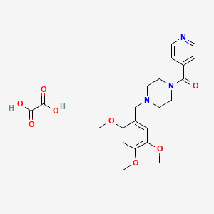 molecular formula C22H27N3O8 B5170035 1-isonicotinoyl-4-(2,4,5-trimethoxybenzyl)piperazine oxalate 