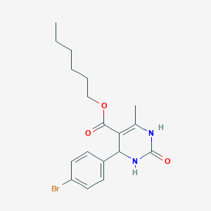 molecular formula C18H23BrN2O3 B5170043 hexyl 4-(4-bromophenyl)-6-methyl-2-oxo-1,2,3,4-tetrahydro-5-pyrimidinecarboxylate 
