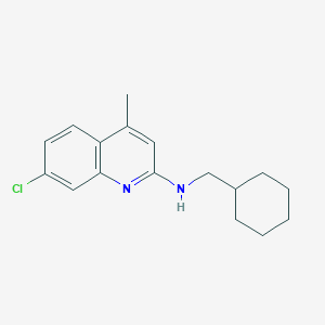 molecular formula C17H21ClN2 B5170064 7-chloro-N-(cyclohexylmethyl)-4-methyl-2-quinolinamine 