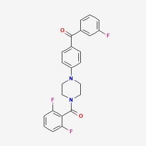 {4-[4-(2,6-difluorobenzoyl)-1-piperazinyl]phenyl}(3-fluorophenyl)methanone