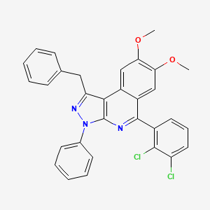 molecular formula C31H23Cl2N3O2 B5170085 1-benzyl-5-(2,3-dichlorophenyl)-7,8-dimethoxy-3-phenyl-3H-pyrazolo[3,4-c]isoquinoline 
