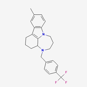 molecular formula C24H25F3N2 B5170100 11-methyl-4-[4-(trifluoromethyl)benzyl]-1,2,3,3a,4,5,6,7-octahydro[1,4]diazepino[3,2,1-jk]carbazole 