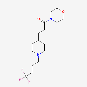 molecular formula C16H27F3N2O2 B5170108 4-{3-[1-(4,4,4-trifluorobutyl)-4-piperidinyl]propanoyl}morpholine 