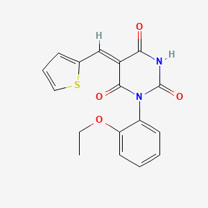 molecular formula C17H14N2O4S B5170130 1-(2-ethoxyphenyl)-5-(2-thienylmethylene)-2,4,6(1H,3H,5H)-pyrimidinetrione 