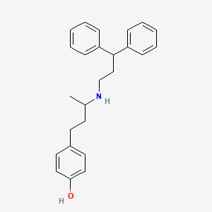molecular formula C25H29NO B5170139 4-{3-[(3,3-diphenylpropyl)amino]butyl}phenol 