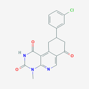 molecular formula C18H14ClN3O3 B5170151 9-(3-chlorophenyl)-4-methyl-9,10-dihydropyrimido[4,5-c]isoquinoline-1,3,7(2H,4H,8H)-trione 