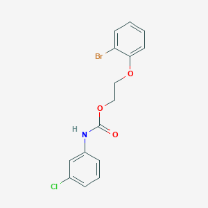 molecular formula C15H13BrClNO3 B5170180 2-(2-bromophenoxy)ethyl (3-chlorophenyl)carbamate 