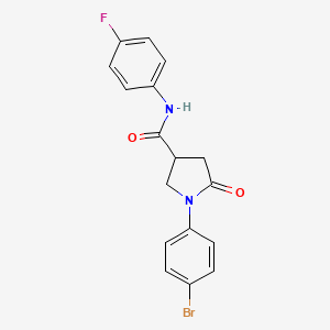 1-(4-bromophenyl)-N-(4-fluorophenyl)-5-oxo-3-pyrrolidinecarboxamide