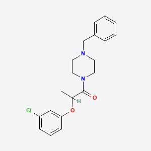 molecular formula C20H23ClN2O2 B5170193 1-benzyl-4-[2-(3-chlorophenoxy)propanoyl]piperazine 