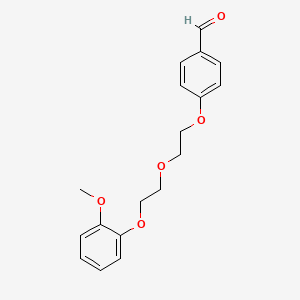 molecular formula C18H20O5 B5170194 4-{2-[2-(2-methoxyphenoxy)ethoxy]ethoxy}benzaldehyde 