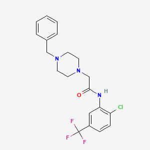 molecular formula C20H21ClF3N3O B5170212 2-(4-benzyl-1-piperazinyl)-N-[2-chloro-5-(trifluoromethyl)phenyl]acetamide 