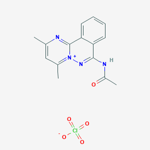 molecular formula C15H15ClN4O5 B5170248 7-(acetylamino)-2,4-dimethylpyrimido[2,1-a]phthalazin-5-ium perchlorate 