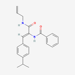 molecular formula C22H24N2O2 B5170249 N-[1-[(allylamino)carbonyl]-2-(4-isopropylphenyl)vinyl]benzamide 