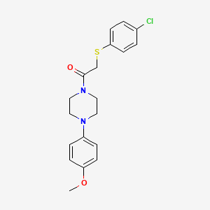 molecular formula C19H21ClN2O2S B5170257 1-{[(4-chlorophenyl)thio]acetyl}-4-(4-methoxyphenyl)piperazine 