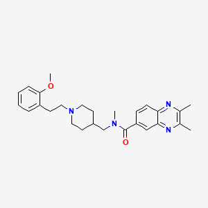 molecular formula C27H34N4O2 B5170269 N-({1-[2-(2-methoxyphenyl)ethyl]-4-piperidinyl}methyl)-N,2,3-trimethyl-6-quinoxalinecarboxamide 