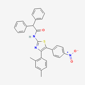 N-[4-(2,4-dimethylphenyl)-5-(4-nitrophenyl)-1,3-thiazol-2-yl]-2,2-diphenylacetamide