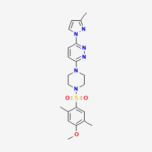 molecular formula C21H26N6O3S B5170328 3-{4-[(4-methoxy-2,5-dimethylphenyl)sulfonyl]-1-piperazinyl}-6-(3-methyl-1H-pyrazol-1-yl)pyridazine 