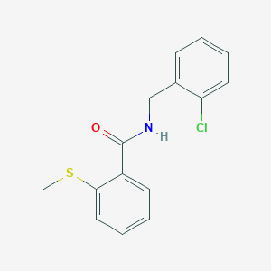 molecular formula C15H14ClNOS B5170336 N-(2-chlorobenzyl)-2-(methylthio)benzamide 