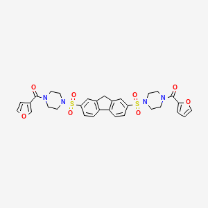 1-(2-furoyl)-4-[(7-{[4-(3-furoyl)-1-piperazinyl]sulfonyl}-9H-fluoren-2-yl)sulfonyl]piperazine