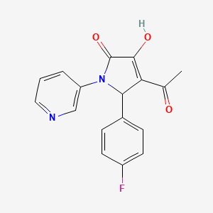 molecular formula C17H13FN2O3 B5170400 4-acetyl-5-(4-fluorophenyl)-3-hydroxy-1-(3-pyridinyl)-1,5-dihydro-2H-pyrrol-2-one 