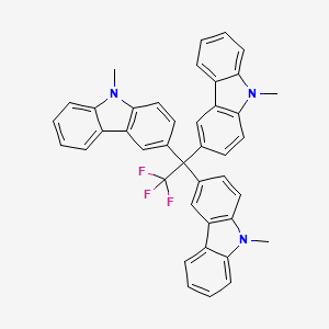 molecular formula C41H30F3N3 B5170449 3,3',3''-(2,2,2-trifluoro-1,1,1-ethanetriyl)tris(9-methyl-9H-carbazole) 