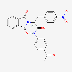 molecular formula C25H19N3O6 B5170450 N-(4-acetylphenyl)-2-(1,3-dioxo-1,3-dihydro-2H-isoindol-2-yl)-3-(4-nitrophenyl)propanamide 