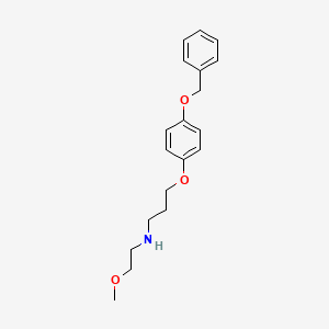 molecular formula C19H25NO3 B5170479 3-[4-(benzyloxy)phenoxy]-N-(2-methoxyethyl)-1-propanamine 