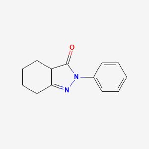 molecular formula C13H14N2O B5170480 2-苯基-2,3a,4,5,6,7-六氢-3H-吲哚唑-3-酮 CAS No. 16181-60-5