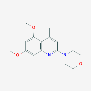 molecular formula C16H20N2O3 B5170488 5,7-dimethoxy-4-methyl-2-(4-morpholinyl)quinoline 