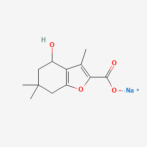 molecular formula C12H15NaO4 B5170504 sodium 4-hydroxy-3,6,6-trimethyl-4,5,6,7-tetrahydro-1-benzofuran-2-carboxylate 