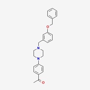 molecular formula C26H28N2O2 B5170520 1-(4-{4-[3-(benzyloxy)benzyl]-1-piperazinyl}phenyl)ethanone CAS No. 416894-18-3