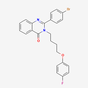 molecular formula C24H20BrFN2O2 B5170530 2-(4-bromophenyl)-3-[4-(4-fluorophenoxy)butyl]-4(3H)-quinazolinone 