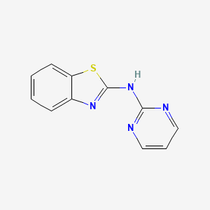 molecular formula C11H8N4S B5170559 N-2-pyrimidinyl-1,3-benzothiazol-2-amine 