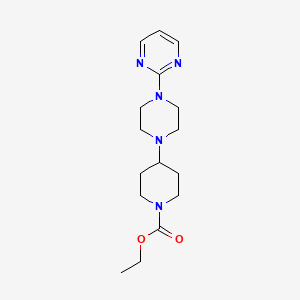 molecular formula C16H25N5O2 B5170562 ethyl 4-[4-(2-pyrimidinyl)-1-piperazinyl]-1-piperidinecarboxylate 
