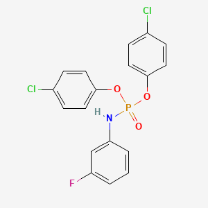 molecular formula C18H13Cl2FNO3P B5170601 bis(4-chlorophenyl) (3-fluorophenyl)amidophosphate 