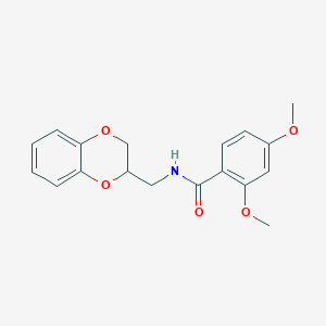 molecular formula C18H19NO5 B5170617 N-(2,3-dihydro-1,4-benzodioxin-2-ylmethyl)-2,4-dimethoxybenzamide 